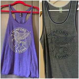 M lot of 2 Mumford & Sons Concert Tanks